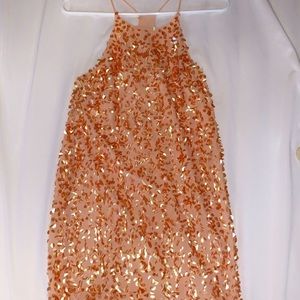 Halston Heritage sequin slip dress